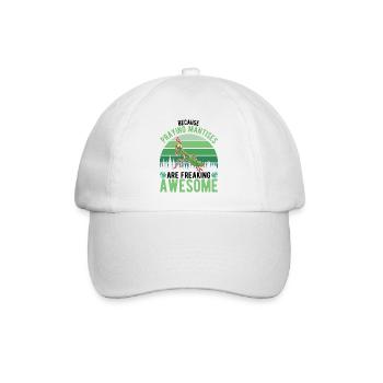 Gottesanbeterin Fangschrecke Mantis - Baseballkappe - Weiß/Weiß - Vorne