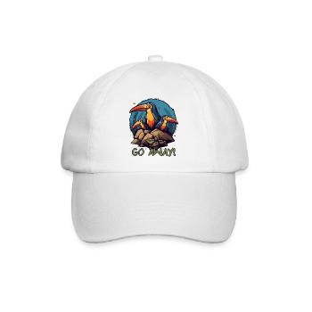 Ein paar alberne Vögel, hau ab! - Baseballkappe - Weiß/Weiß - Vorne