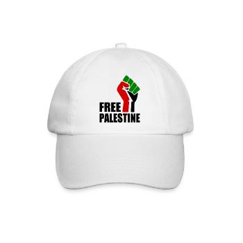 Free palestine - Baseballkappe - Weiß/Weiß - Vorne