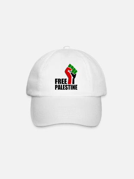 Free palestine - Baseballkappe - Weiß/Weiß