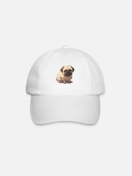 Mops Mops Hund Mops Leben Mops Geschenke - Baseballkappe - Weiß/Weiß