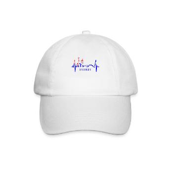 Sydney Skyline Herzschlag Australien Fan Puls Herz - Baseballkappe - Weiß/Weiß - Vorne