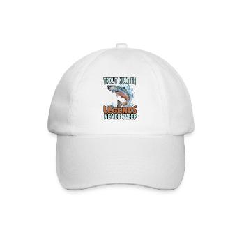 Fischen Forelle Lachs Fischer Angler Barsch - Baseballkappe - Weiß/Weiß - Vorne