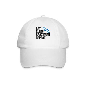 Lebenszyklus Spazieren Geh Design - Baseballkappe - Weiß/Weiß - Vorne