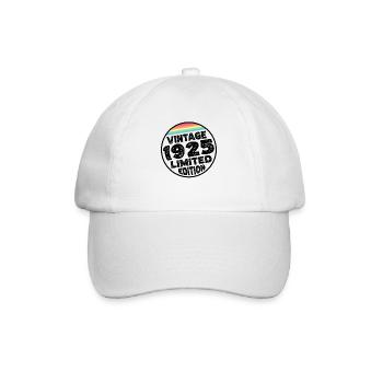 Limited Edition since 1925 Geburtstag Geschenk - Baseballkappe - Weiß/Weiß - Vorne