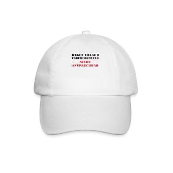 Urlaubsmodus Aktiviert Lustiger Spruch Geschenk - Baseballkappe - Weiß/Weiß - Vorne