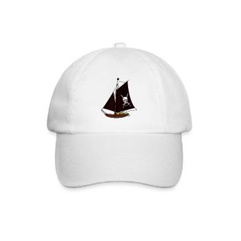 Piraten Piratenschiff Freibeuter Totenkopf Kind - Baseballkappe - Weiß/Weiß - Vorne