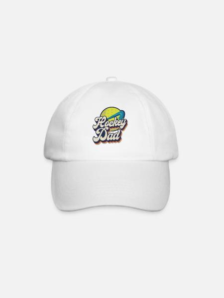 Field Hockey Dad Retro Hockey Dad - Baseballkappe - Weiß/Weiß
