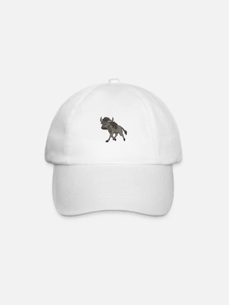 Kawaii Gnu - Baseballkappe - Weiß/Weiß