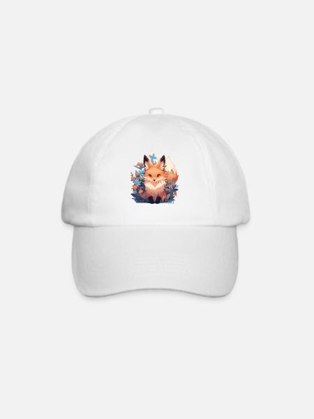Fuchs Füchse Fuchs Kinder Fuchs Baby Tier Wald - Baseballkappe - Weiß/Weiß