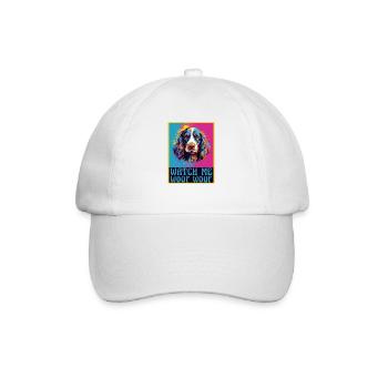 Hunde Hunderasse Zubehör Englisch Springer-Spaniel - Baseballkappe - Weiß/Weiß - Vorne