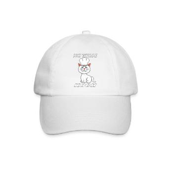 KATZE KOCH ICH WERDE KOCH - Baseballkappe - Weiß/Weiß - Vorne