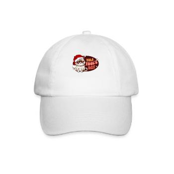 Yule Fool's Day - Angry Cat Women Funny Christmas - Baseballkappe - Weiß/Weiß - Vorne