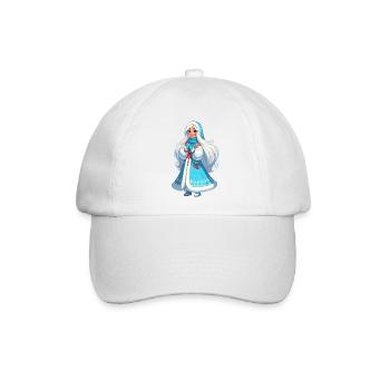 Ded Moroz Snegurotschka russischer Weihnachtsmann - Baseballkappe - Weiß/Weiß - Vorne