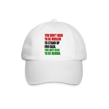 Free palestine - Baseballkappe - Weiß/Weiß - Vorne