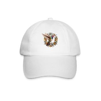 Zauberhafter Kolibri - Baseballkappe - Weiß/Weiß - Vorne