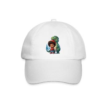 Dino Weihnachten Weihnachtsbaum - Baseballkappe - Weiß/Weiß - Vorne