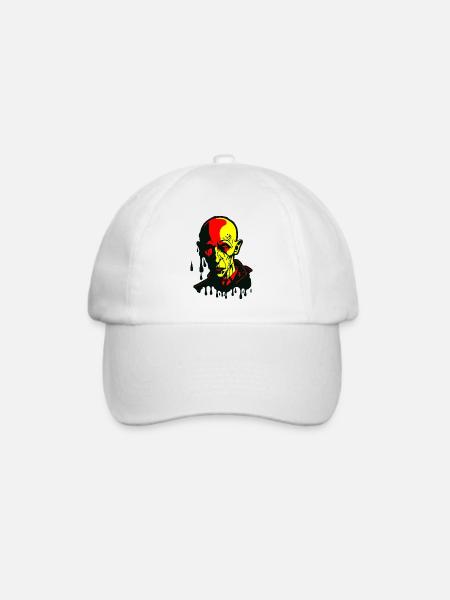 Deutsche Flagge Nosferatu Vampir - Baseballkappe - Weiß/Weiß