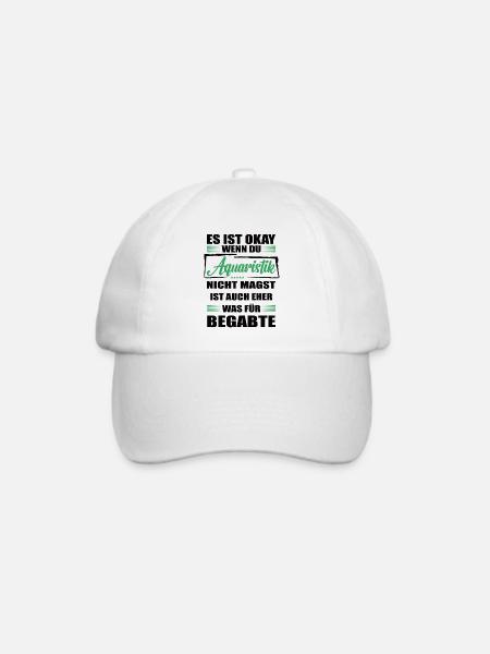 Aquaristik Lustiger Spruch für Mann & Frau - Baseballkappe - Weiß/Weiß