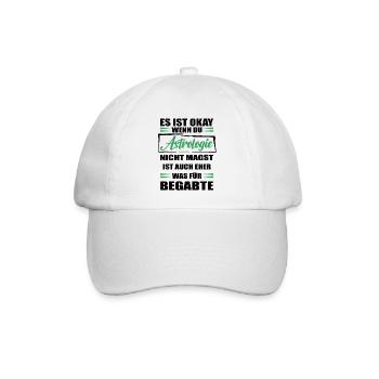 Astrologie Lustiger Spruch für Mann & Frau - Baseballkappe - Weiß/Weiß - Vorne
