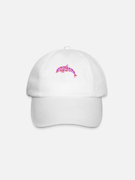 Dolphin Heart - Baseballkappe - Weiß/Weiß