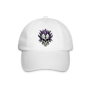 Punk Skull – Purple Mohawk - Baseballkappe - Weiß/Weiß - Vorne