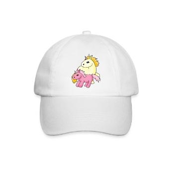 Freches Einhorn - Baseballkappe - Weiß/Weiß - Vorne