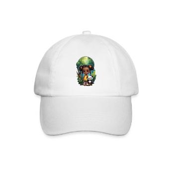 Panda Geschenkidee für Kinder - Baseballkappe - Weiß/Weiß - Vorne