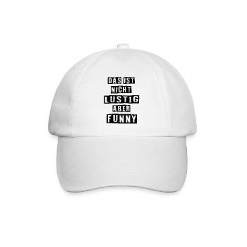 Lustiger Spruch - Baseballkappe - Weiß/Weiß - Vorne