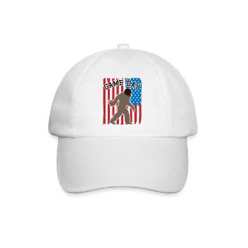 Bigfoot Patriot USA Flagge Hingucker - Baseballkappe - Weiß/Weiß - Vorne