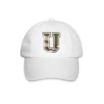 U Camouflage - Baseballkappe - Weiß/Weiß - Vorne