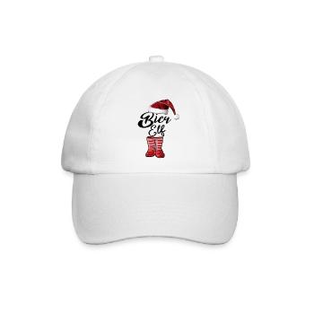 Weihnachten Bier Elf - Baseballkappe - Weiß/Weiß - Vorne