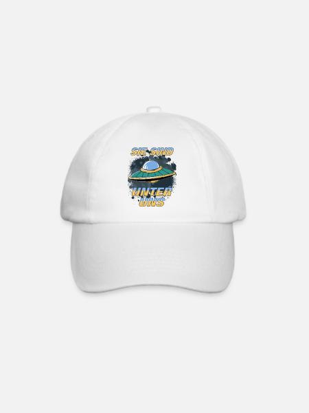 UFO SIE SIND UNTER UNS - Baseballkappe - Weiß/Weiß