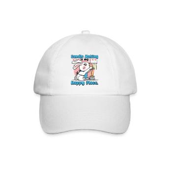 Das Kerzenmachen ist mein glücklicher Ort. - Baseballkappe - Weiß/Weiß - Vorne