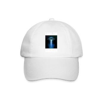 Alien, UFO, UAP, Space, Weltraum Flugobjekt - Baseballkappe - Weiß/Weiß - Vorne