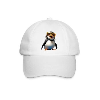 Pinguin Sonnenbrille Geschenk Ich Liebe Pinguine - Baseballkappe - Weiß/Weiß - Vorne