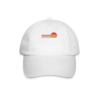 Nasenbär Retro Coati Vintage - Baseballkappe - Weiß/Weiß - Vorne