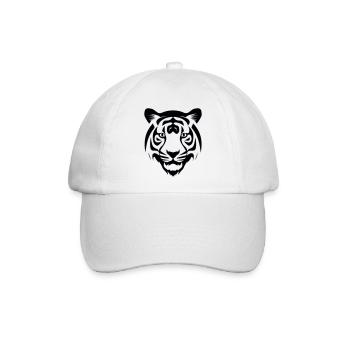 Felin Dschungel-Tigerkopf - Baseballkappe - Weiß/Weiß - Vorne
