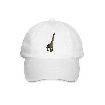Zeichnung des Brachiosaurus - Baseballkappe - Weiß/Weiß - Vorne