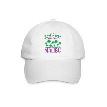 Malibu Palmentraum Mädchen Paradies - Baseballkappe - Weiß/Weiß - Vorne