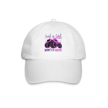 Mädchen Power Monster Truck Flair - Baseballkappe - Weiß/Weiß - Vorne