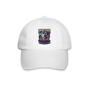 Drachenliebhaber Fantasiewelt Drachen - Baseballkappe - Weiß/Weiß - Vorne