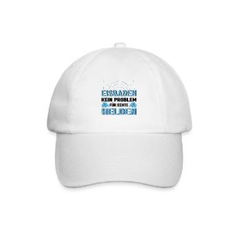 Eisbaden Spruch Eisschwimmer Sonnenbaden Eisbader - Baseballkappe - Weiß/Weiß - Vorne