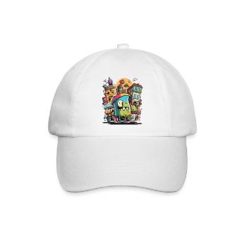 Der Street-Art-Kenner - Baseballkappe - Weiß/Weiß - Vorne