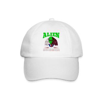 Alien, UFO, UAP, Space, Weltraum Flugobjekt - Baseballkappe - Weiß/Weiß - Vorne