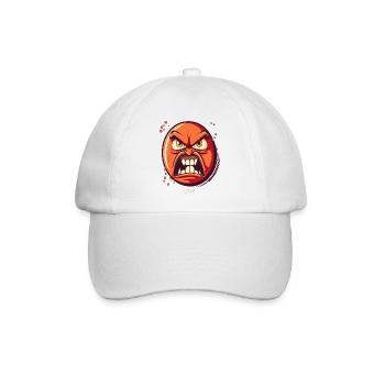 Weil ich böse bin: albernes, wütendes Ei - Baseballkappe - Weiß/Weiß - Vorne