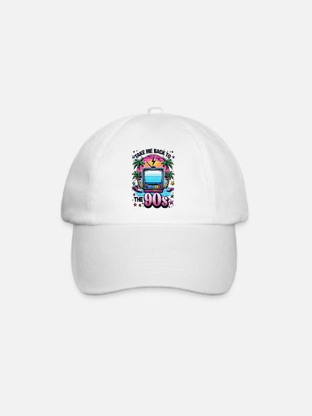 Take me Back to the 90s - Baseballkappe - Weiß/Weiß