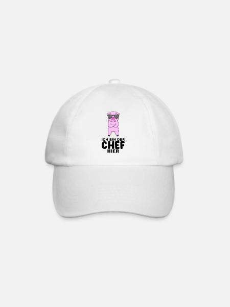 Chef Spruch - Baseballkappe - Weiß/Weiß