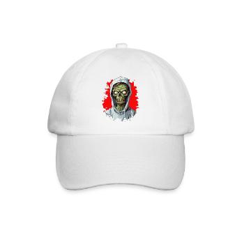 Halloween Gruseliger Horror Zombie - Baseballkappe - Weiß/Weiß - Vorne