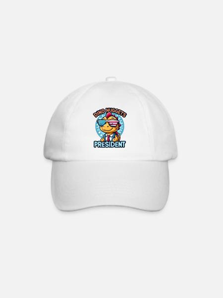 Dino Nuggets Präsident American USA Dinosaurier - Baseballkappe - Weiß/Weiß